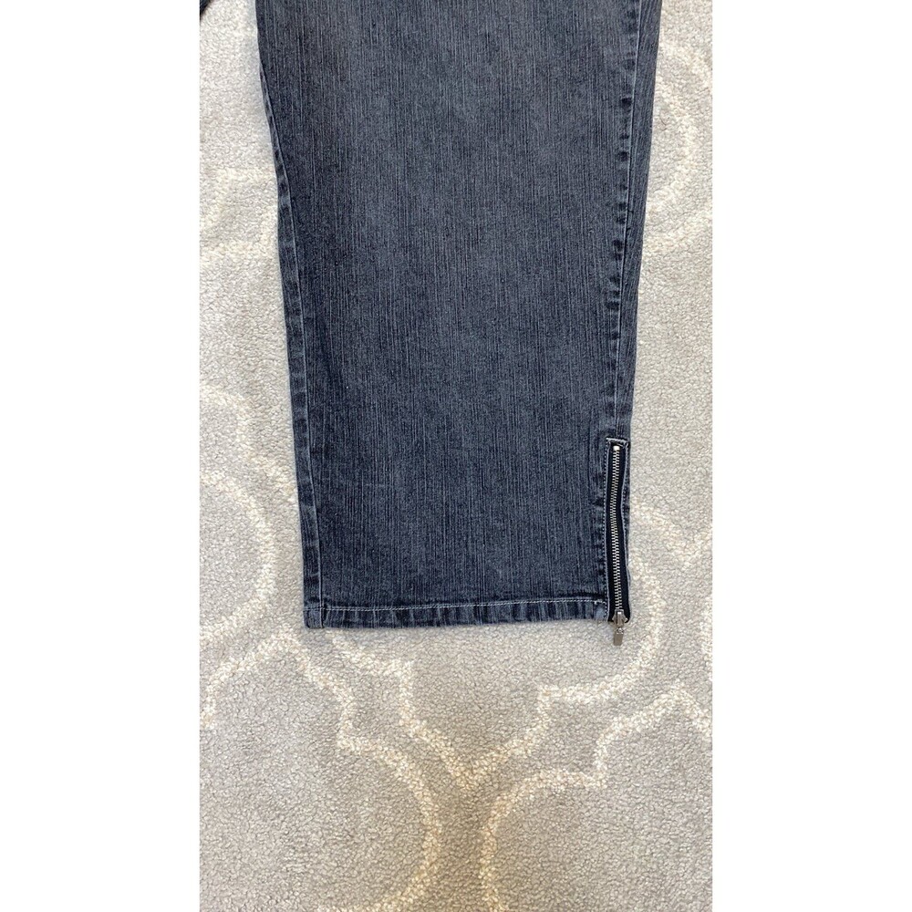 Ruby Rd. Cropped Ankle Zip Jeans 24 - Picture 3 of 5